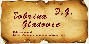 Dobrina Gladović vizit kartica